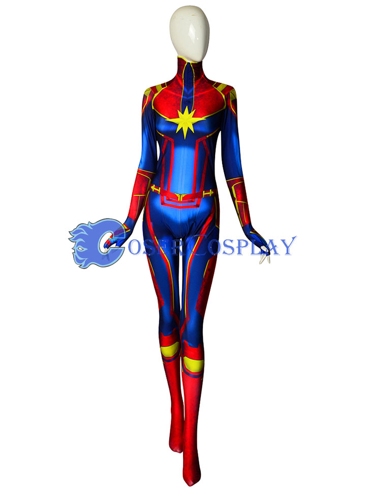 2018 Captain Marvel Carol Danvers Sexy Catsuit Movie